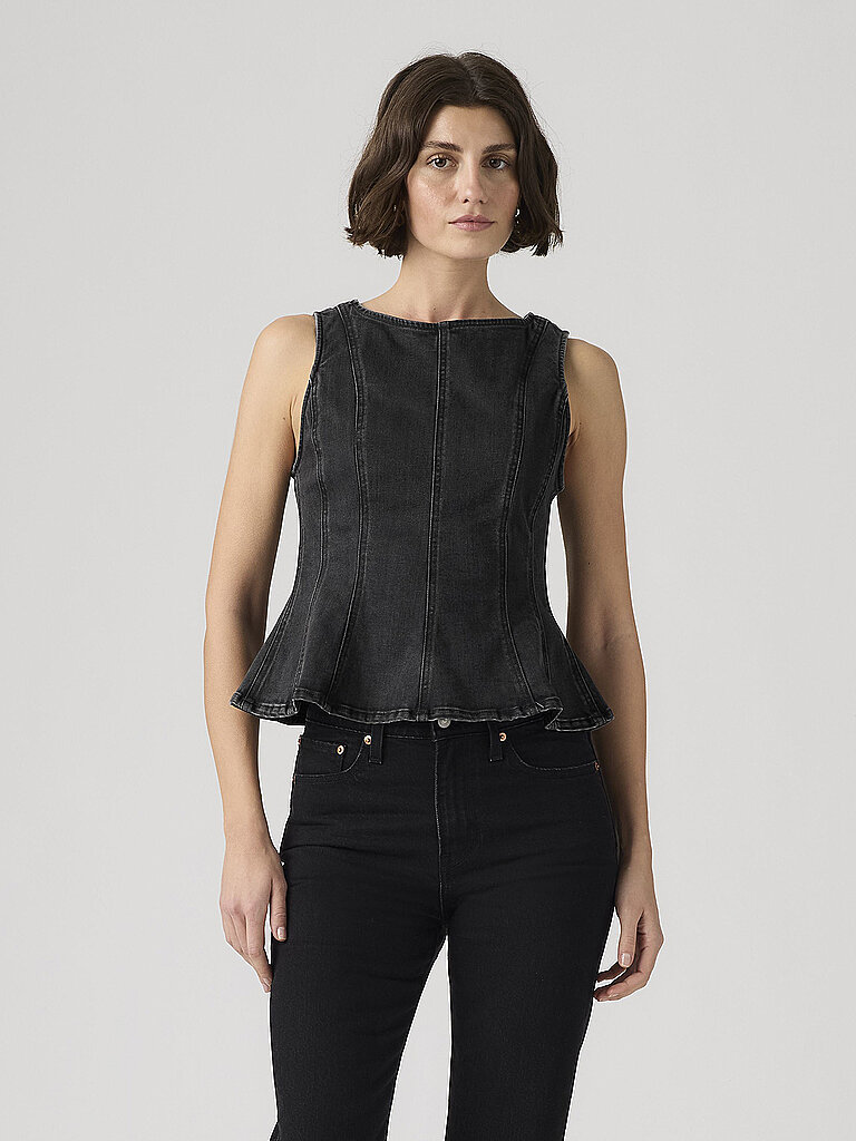 Levis Top LEIGHTON PEPLUM nero S