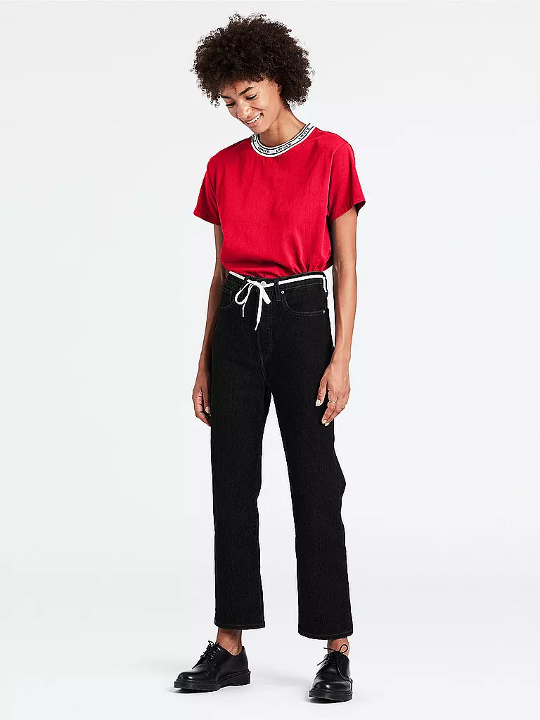 LEVI'S® | Jeans Straight Fit " Ribcage " 7/8 | Nero