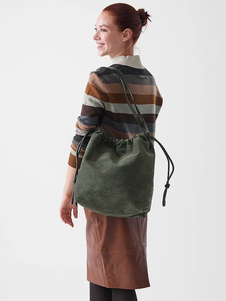 LIEBESKIND BERLIN | Borsa in pelle - Hobo Bag LYA Medium | Oliva