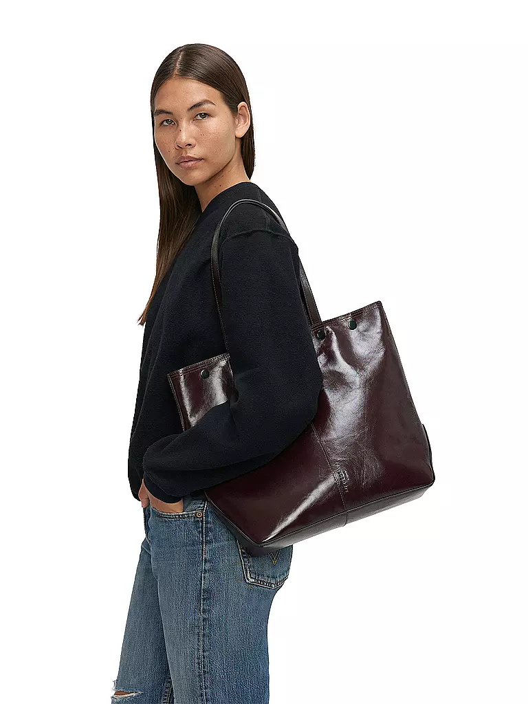 LIEBESKIND BERLIN | Borsa in pelle - Shopper RIVE Large | Rosso scuro
