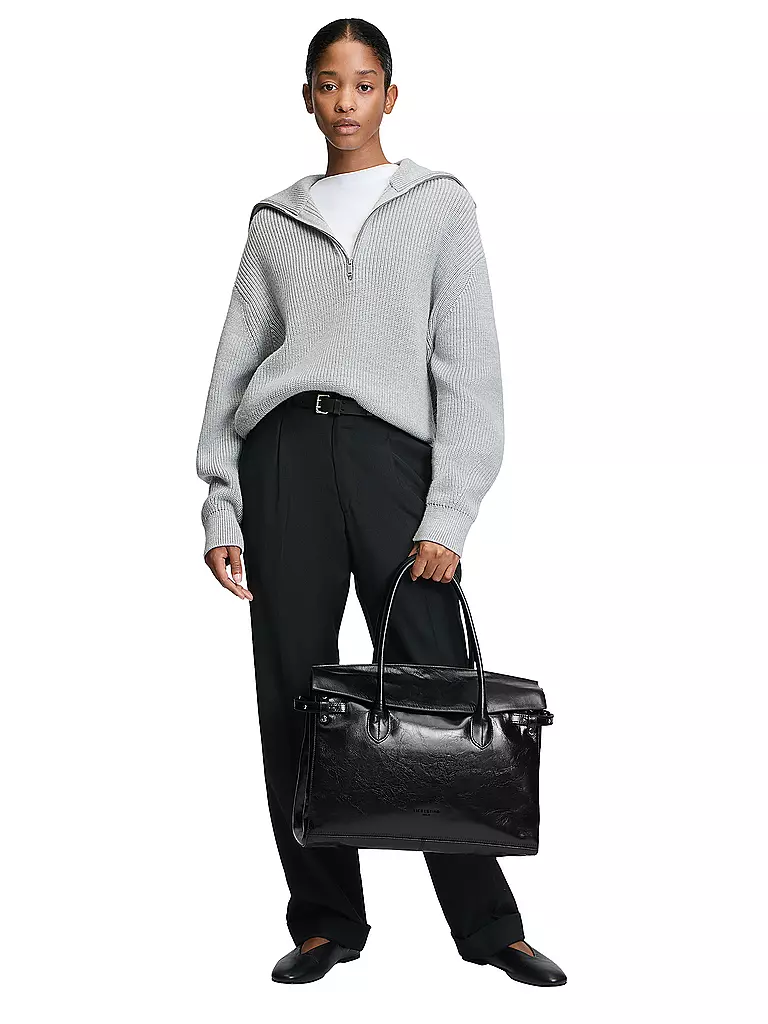 LIEBESKIND BERLIN | Ledertasche - Henkeltasche GLORIA SATCHEL Large | Nero