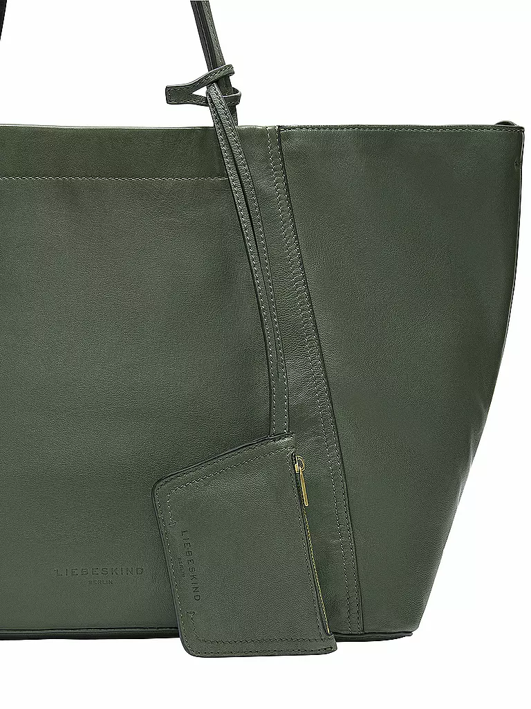 LIEBESKIND BERLIN | Ledertasche - Shopper CHUDY Large | Verde scuro