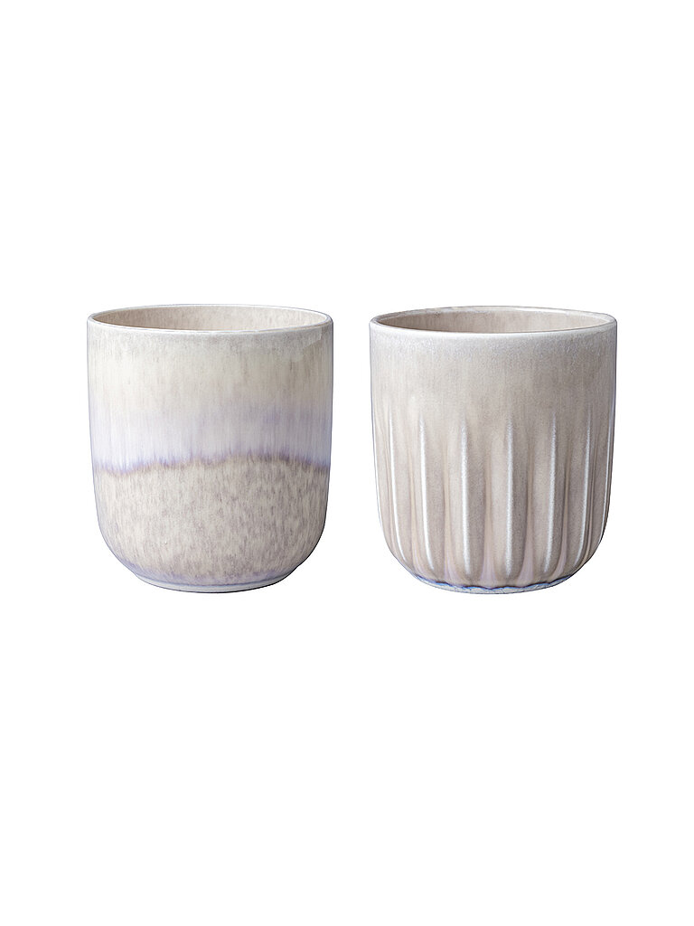 Set di 2 tazze Perlemor Sand beige