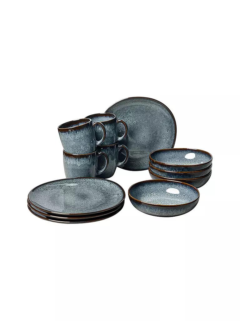 LIKE BY VILLEROY & BOCH | Set colazione 12 pezzi Lave Gris | Grigio