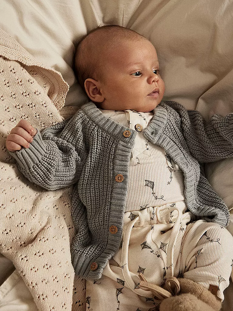 LIL ATELIER | Cardigan in maglia NBNEMLEN da neonato | Grigio