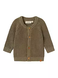 LIL ATELIER | Cardigan in maglia NBNEMLEN da neonato | Oliva