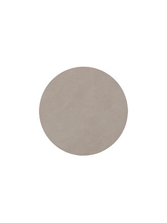 LIND DNA | Sottobicchiere in pelle rotondo Nupo 10cm Grigio chiaro
