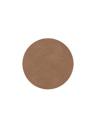 LIND DNA | Sottobicchiere in pelle rotondo Nupo 10cm Marrone
