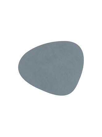 LIND DNA | Sottobicchiere in pelle ovale 11x13 cm Azzurro