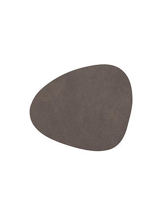 LIND DNA | Sottobicchiere in pelle ovale 11x13cm Caviar