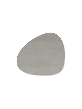 LIND DNA | Sottobicchiere 11x13cm CORDUROY OVALE Grigio Chiaro
