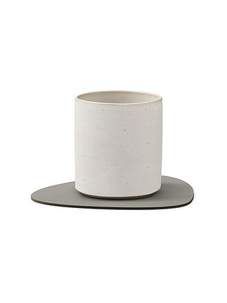 LIND DNA | Sottobicchiere 11x13cm CORDUROY OVALE Grigio Chiaro