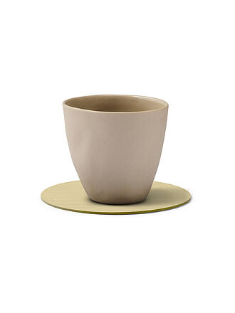 LIND DNA | Sottobicchiere in vetro 10 cm CORDUROY ROTONDO Lemon Sorbet