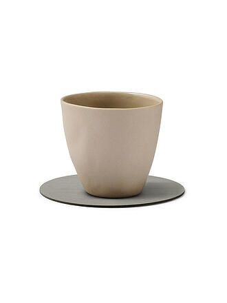 LIND DNA | Sottobicchiere 10cm CORDUROY ROTONDO Grigio Chiaro