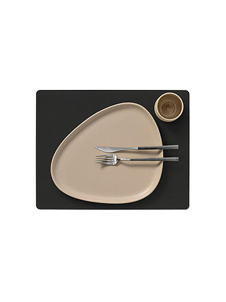 LIND DNA | Tovaglietta in pelle NUPO rettangolare 35x45cm Black Ink