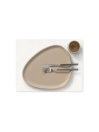 LIND DNA | Tovaglietta in pelle NUPO rettangolare 35x45cm Bianco puro