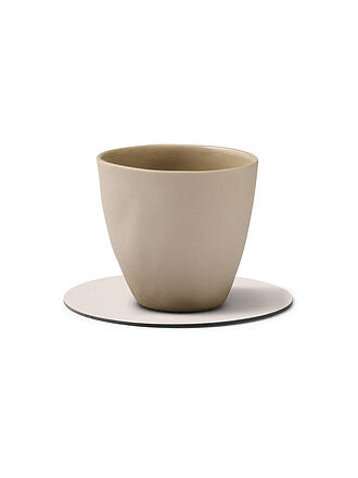 LIND DNA | Sottobicchiere in pelle rotondo NUPO 10cm Soft Nude