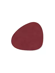 LIND DNA | Sottobicchiere in pelle ovale 11x13 cm Azzurro | Rosso