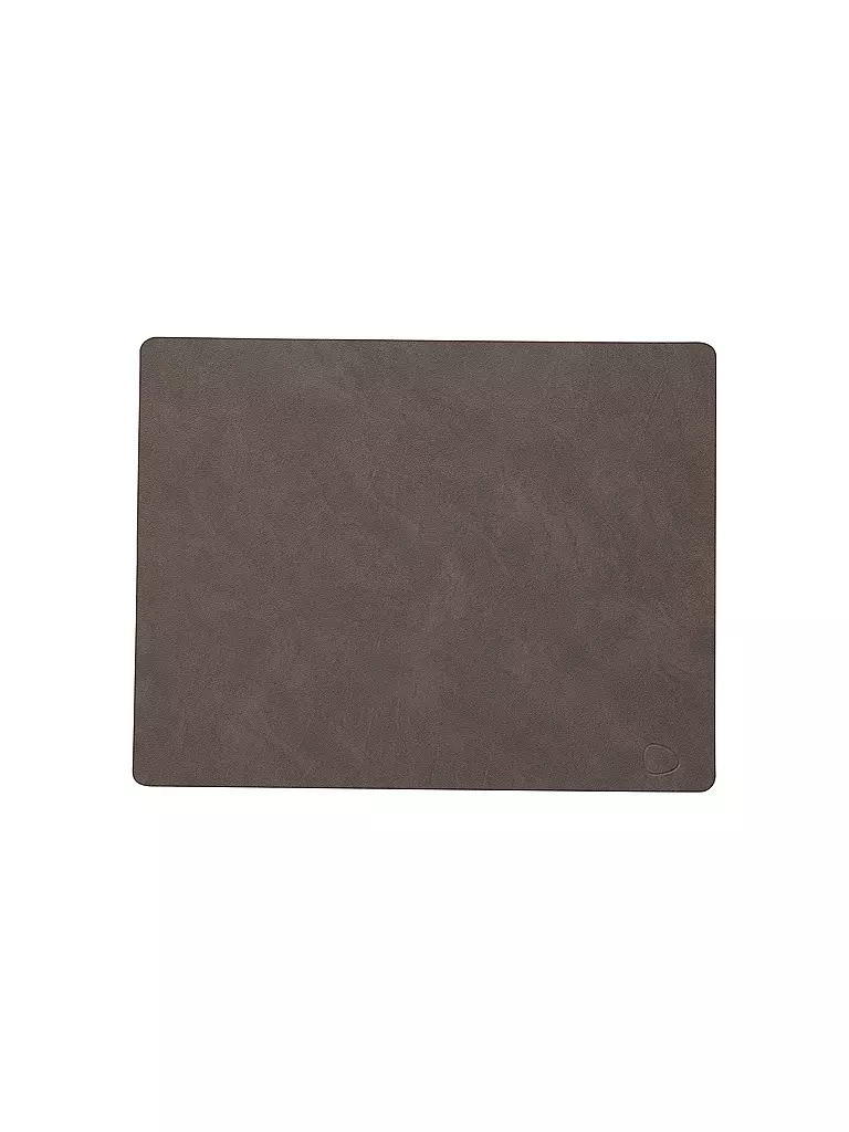 LIND DNA | Leder Platzset eckig NUPO 35x45cm Caviar | Marrone