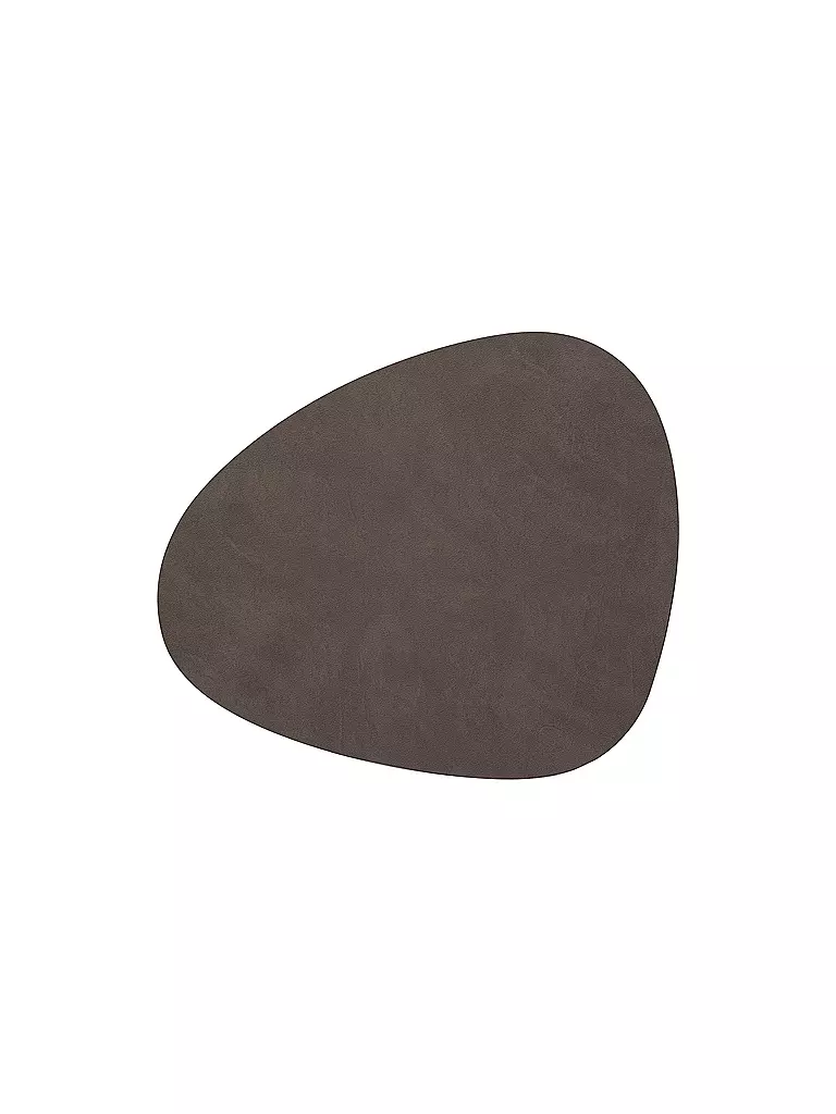 LIND DNA | Leder Platzset oval NUPO 37x44cm Caviar | Marrone