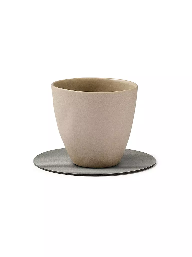 LIND DNA | Sottobicchiere 10cm CORDUROY ROTONDO Grigio Chiaro | Grigio chiaro
