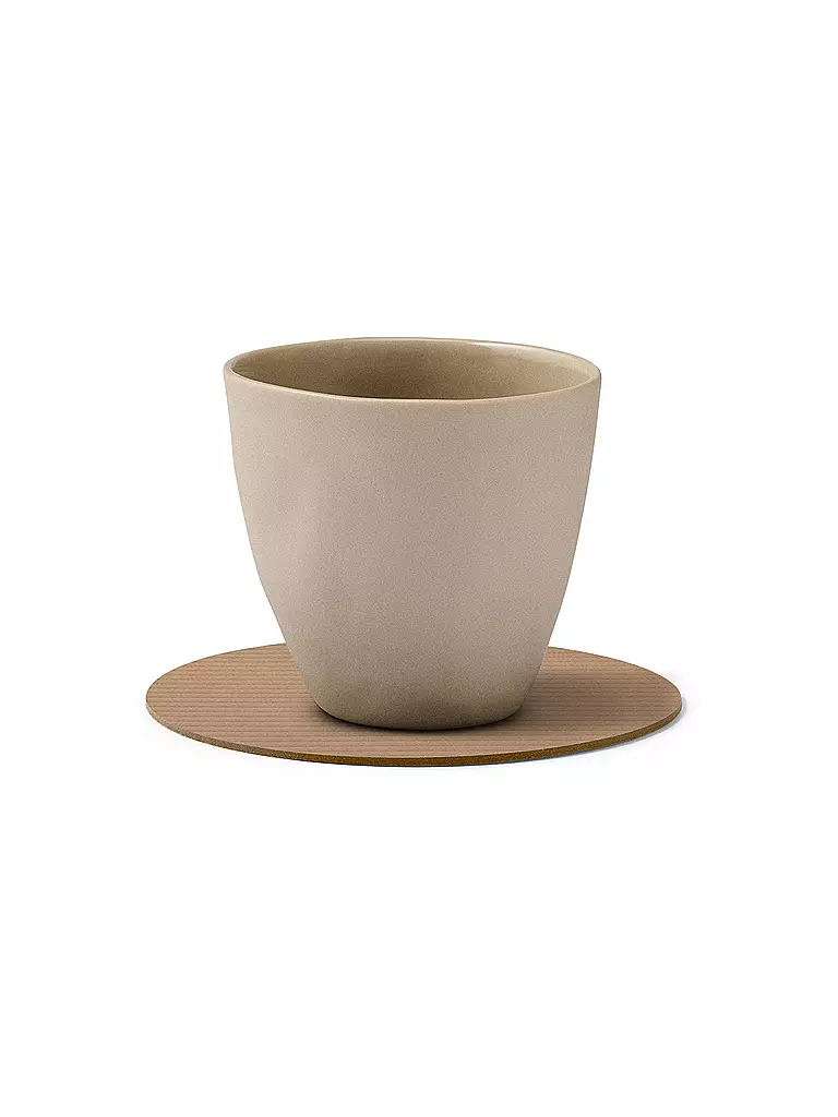 LIND DNA | Sottobicchiere 10cm CORDUROY ROTONDO Nougat | Cammello