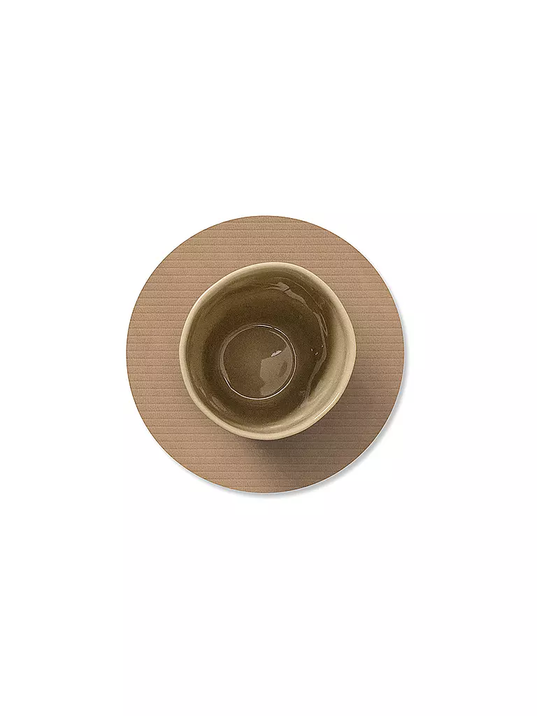 LIND DNA | Sottobicchiere 10cm CORDUROY ROTONDO Nougat |