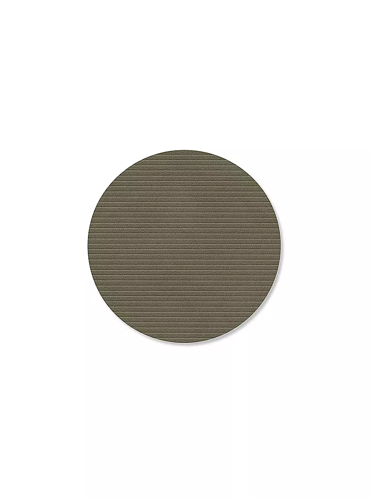 LIND DNA | Sottobicchiere 10cm CORDUROY ROTONDO Verde Militare | Verde scuro