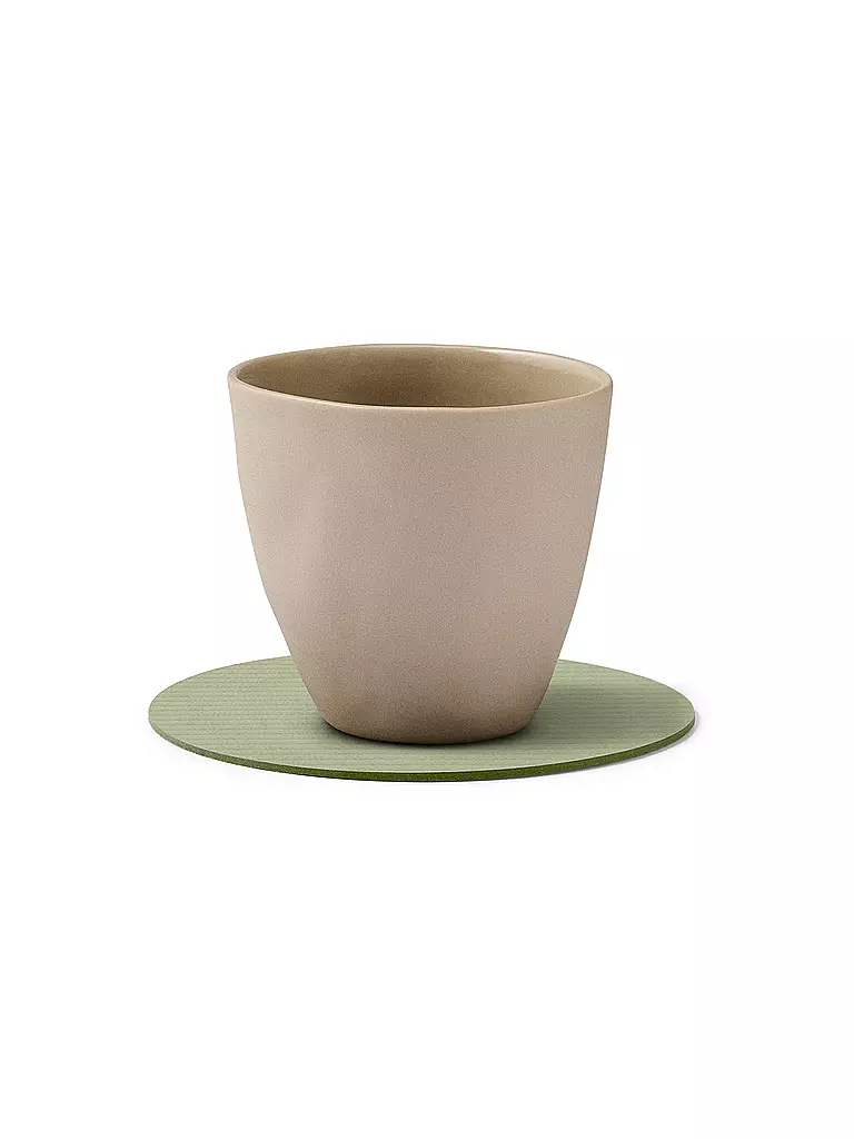 LIND DNA | Sottobicchiere 10cm CORDUROY ROTONDO Verde Oliva | Oliva