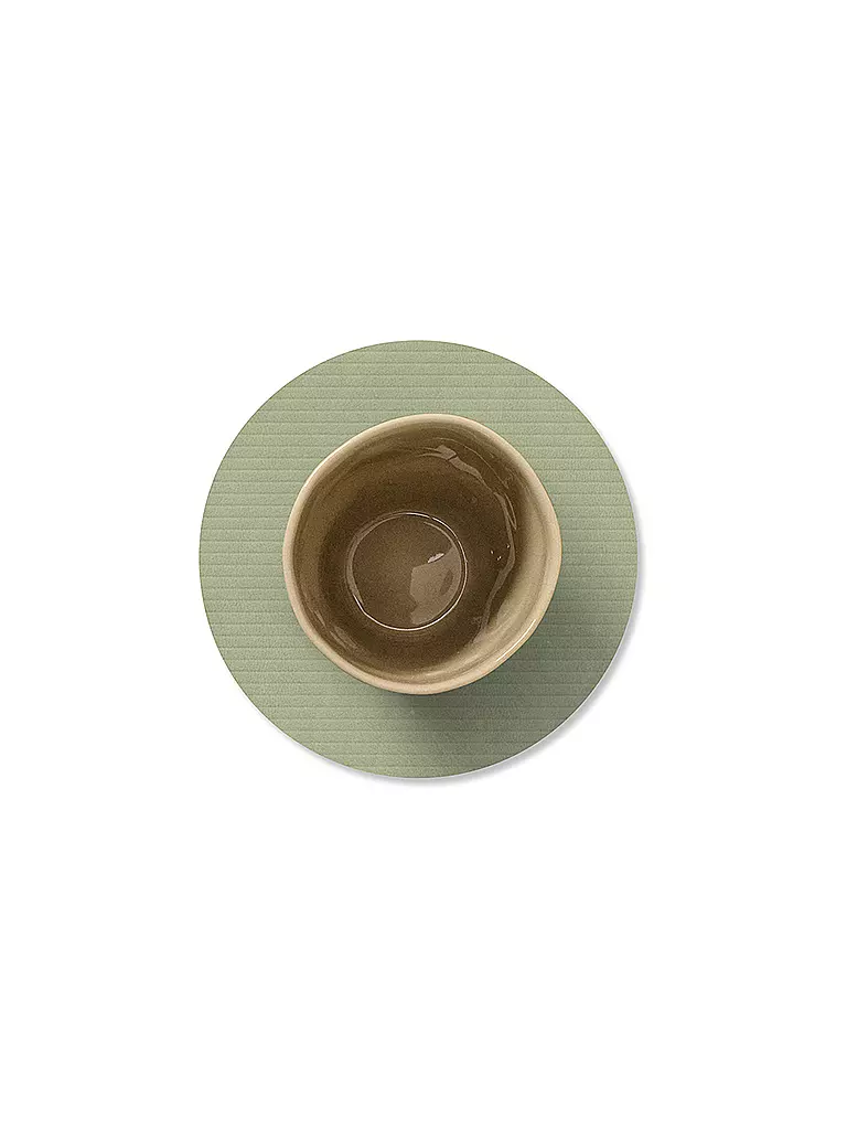 LIND DNA | Sottobicchiere 10cm CORDUROY ROTONDO Verde Oliva | 
