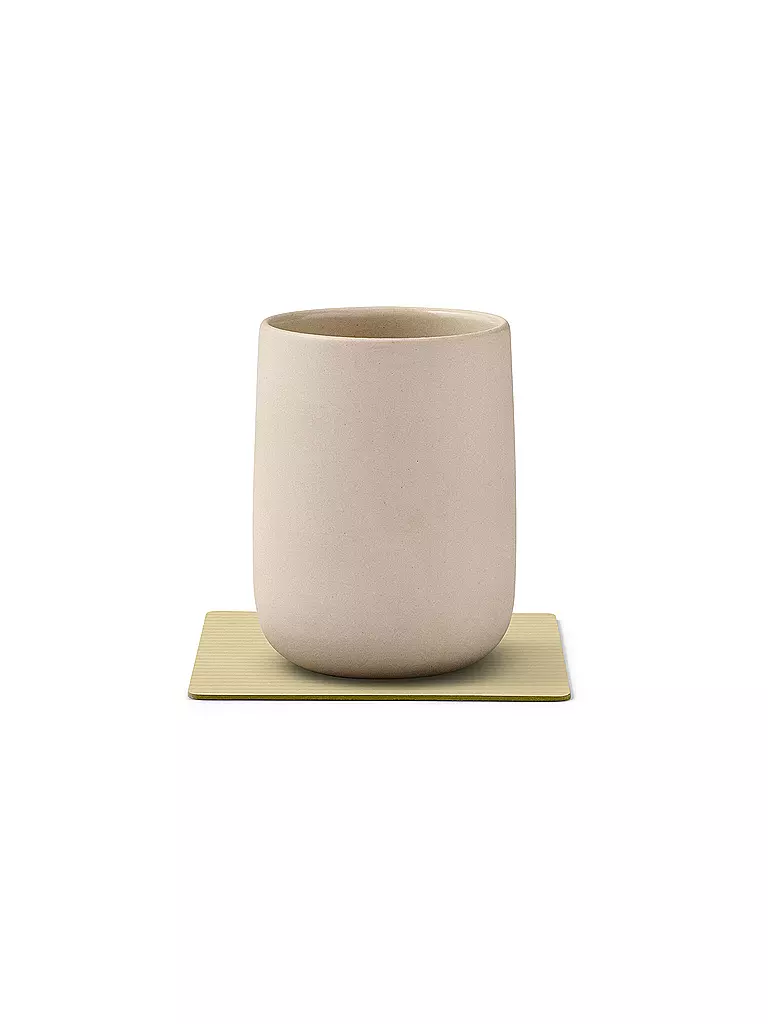 LIND DNA | Sottobicchiere 10x10cm CORDUROY ANGOLARE Lemon Sorbet | Beige
