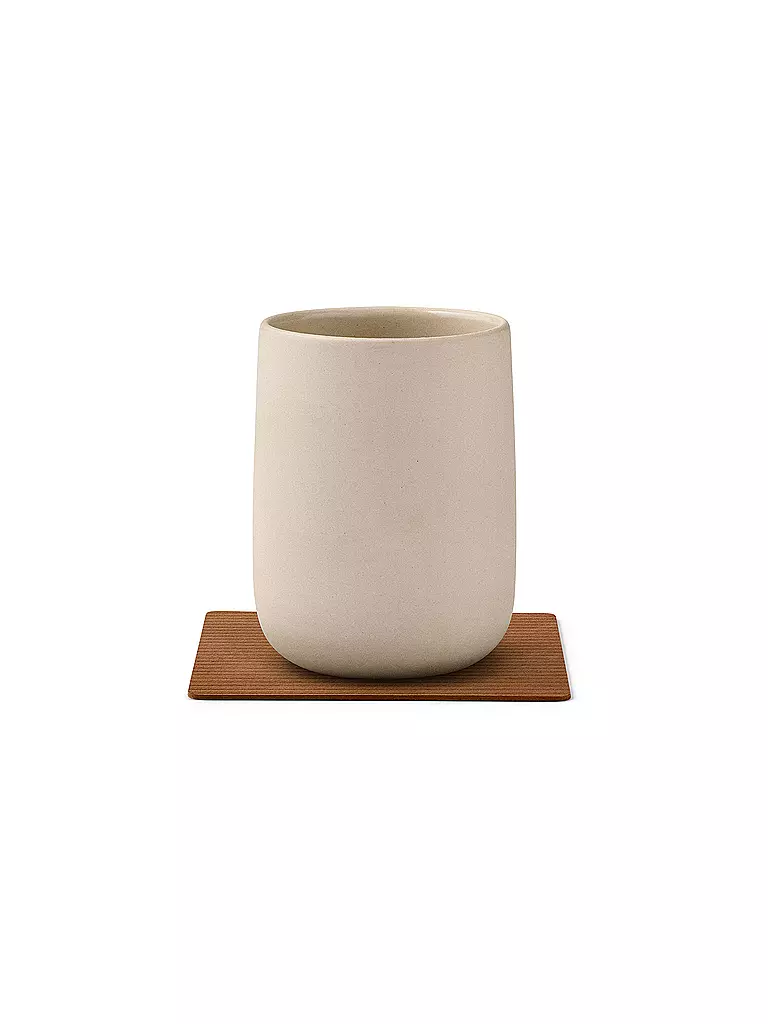 LIND DNA | Sottobicchiere 10x10cm CORDUROY ANGOLARE Nature | Marrone