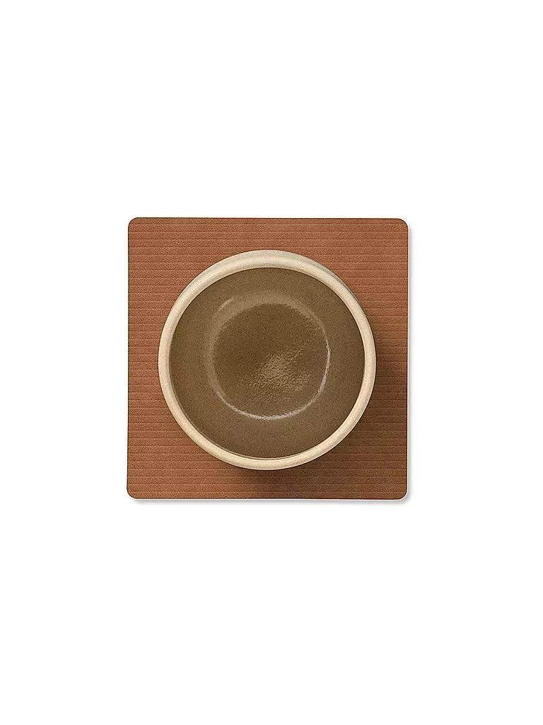 LIND DNA | Sottobicchiere 10x10cm CORDUROY ANGOLARE Nature | Marrone