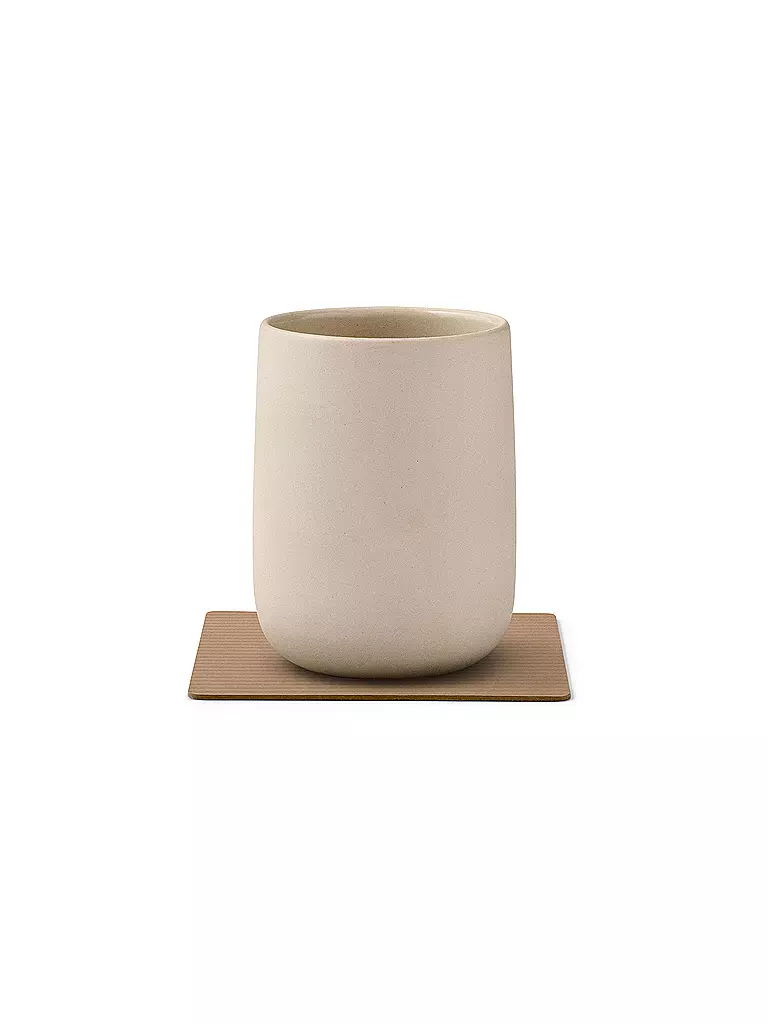 LIND DNA | Sottobicchiere 10x10cm CORDUROY ANGOLARE Nougat | Cammello