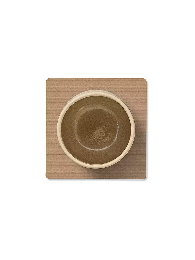 LIND DNA | Sottobicchiere 10x10cm CORDUROY ANGOLARE Nougat |