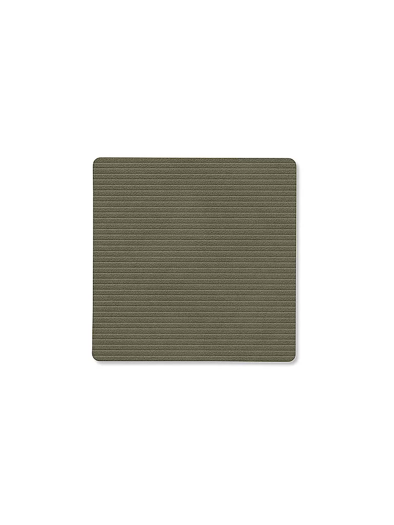LIND DNA | Sottobicchiere 10x10cm CORDUROY ANGOLARE Verde Militare | Verde scuro