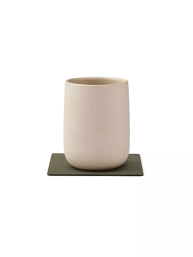 LIND DNA | Sottobicchiere 10x10cm CORDUROY ANGOLARE Verde Militare | Verde scuro