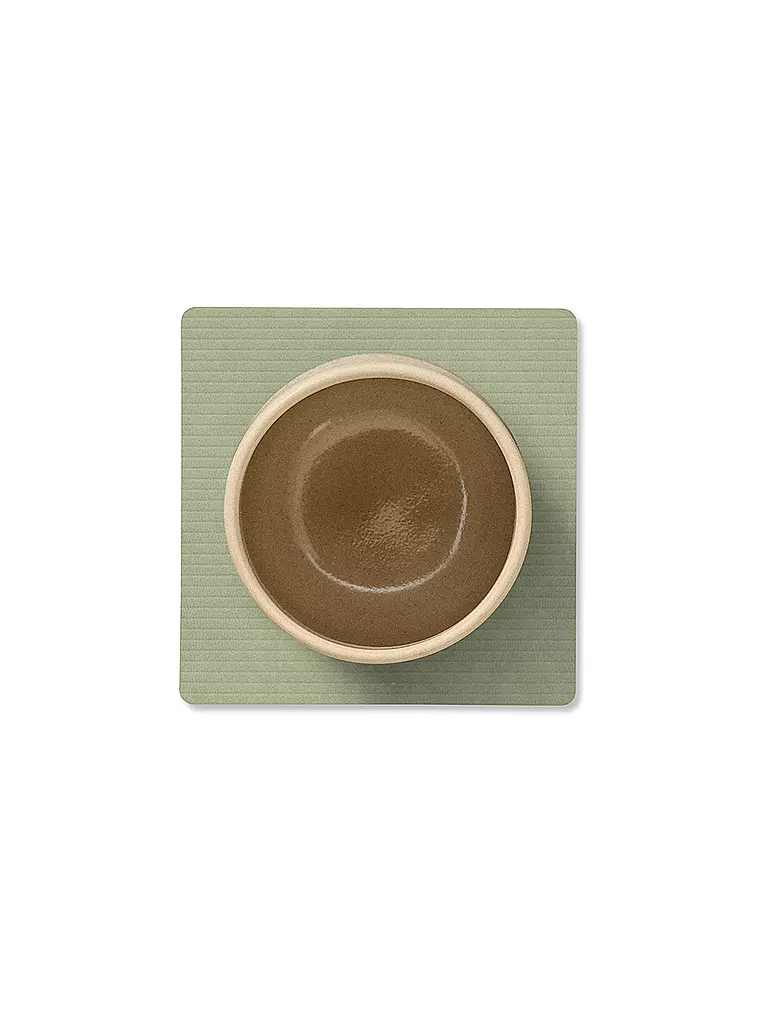LIND DNA | Sottobicchiere 10x10cm CORDUROY ANGOLARE Verde Oliva | 