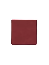 LIND DNA | Sottobicchiere in pelle quadrato 10x10 cm Caviar | Rosso