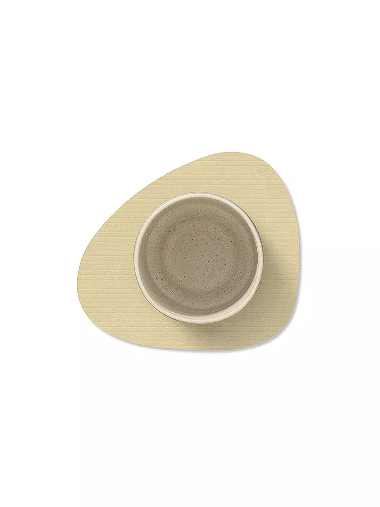 LIND DNA | Sottobicchiere 11x13cm CORDUROY OVAL Lemon Sorbet | 