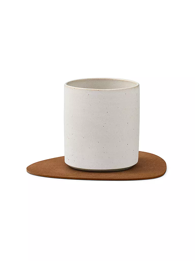 LIND DNA | Sottobicchiere 11x13cm CORDUROY OVAL Nature | Marrone