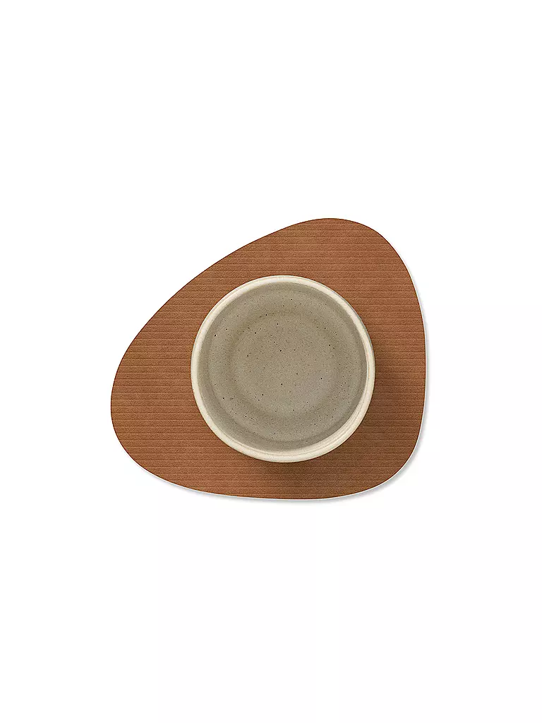 LIND DNA | Sottobicchiere 11x13cm CORDUROY OVAL Nature | 