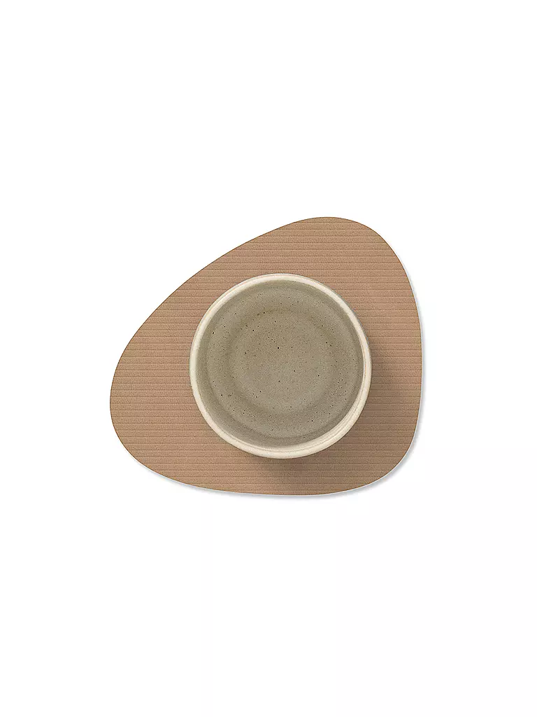 LIND DNA | Sottobicchiere 11x13cm CORDUROY OVAL Nougat | 