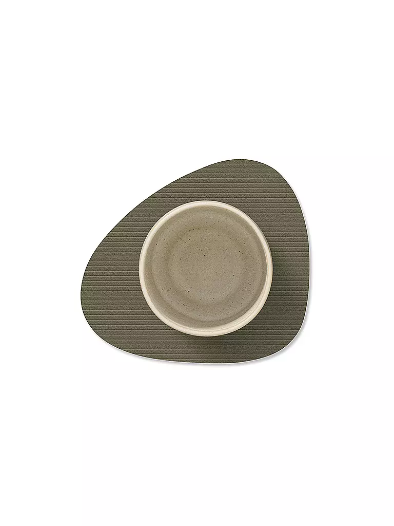LIND DNA | Sottobicchiere 11x13cm CORDUROY OVAL Verde Militare | 