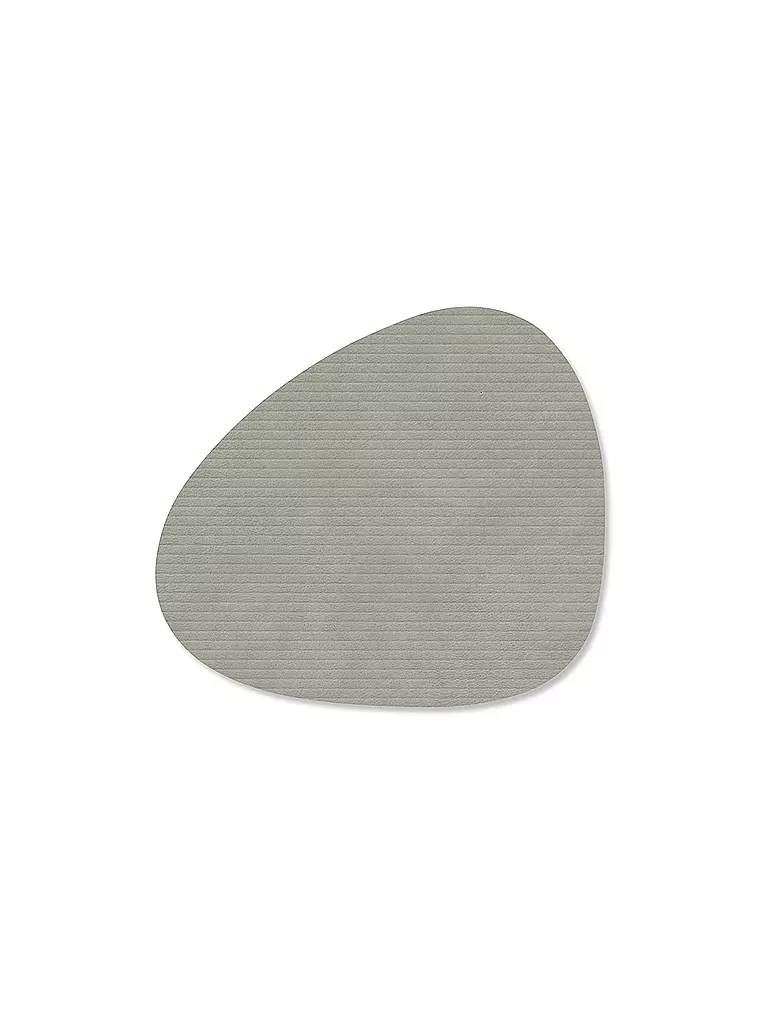 LIND DNA | Sottobicchiere 11x13cm CORDUROY OVALE Grigio Chiaro | Grigio chiaro