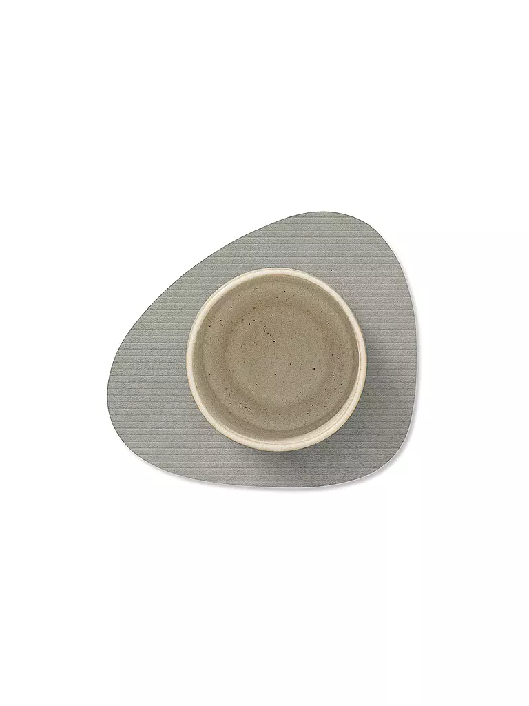 LIND DNA | Sottobicchiere 11x13cm CORDUROY OVALE Grigio Chiaro | 