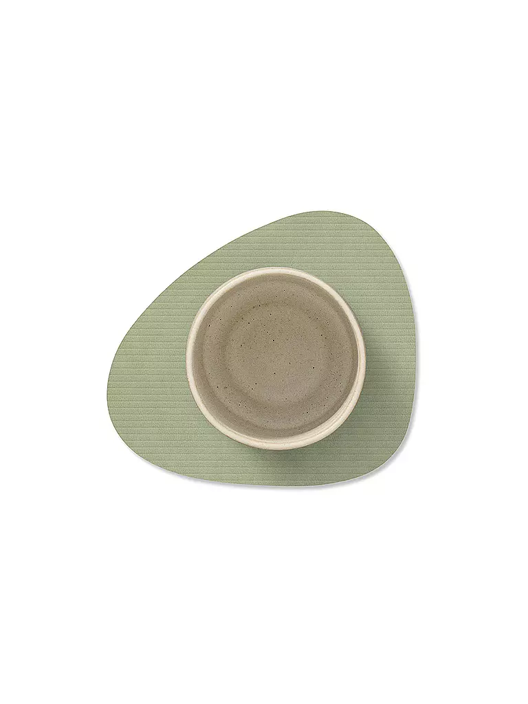 LIND DNA | Sottobicchiere 11x13cm CORDUROY OVALE Verde Oliva | 