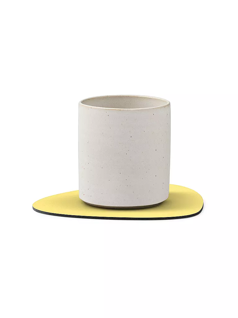 LIND DNA | Sottobicchiere 11x13cm CURVE Nupo Oval Yellow | Giallo