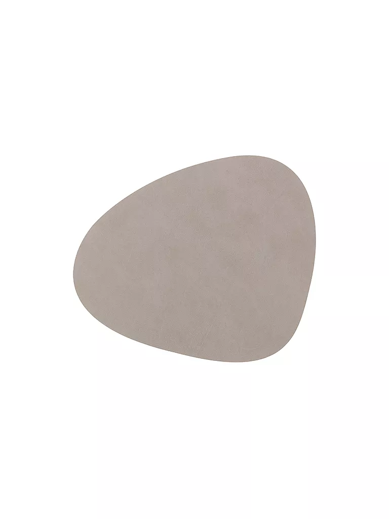 LIND DNA | Sottobicchiere in pelle ovale Nupo 11x13cm Grigio chiaro | Grigio chiaro