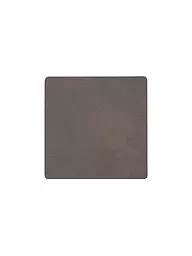 LIND DNA | Sottobicchiere in pelle quadrato 10x10 cm Caviar | Marrone